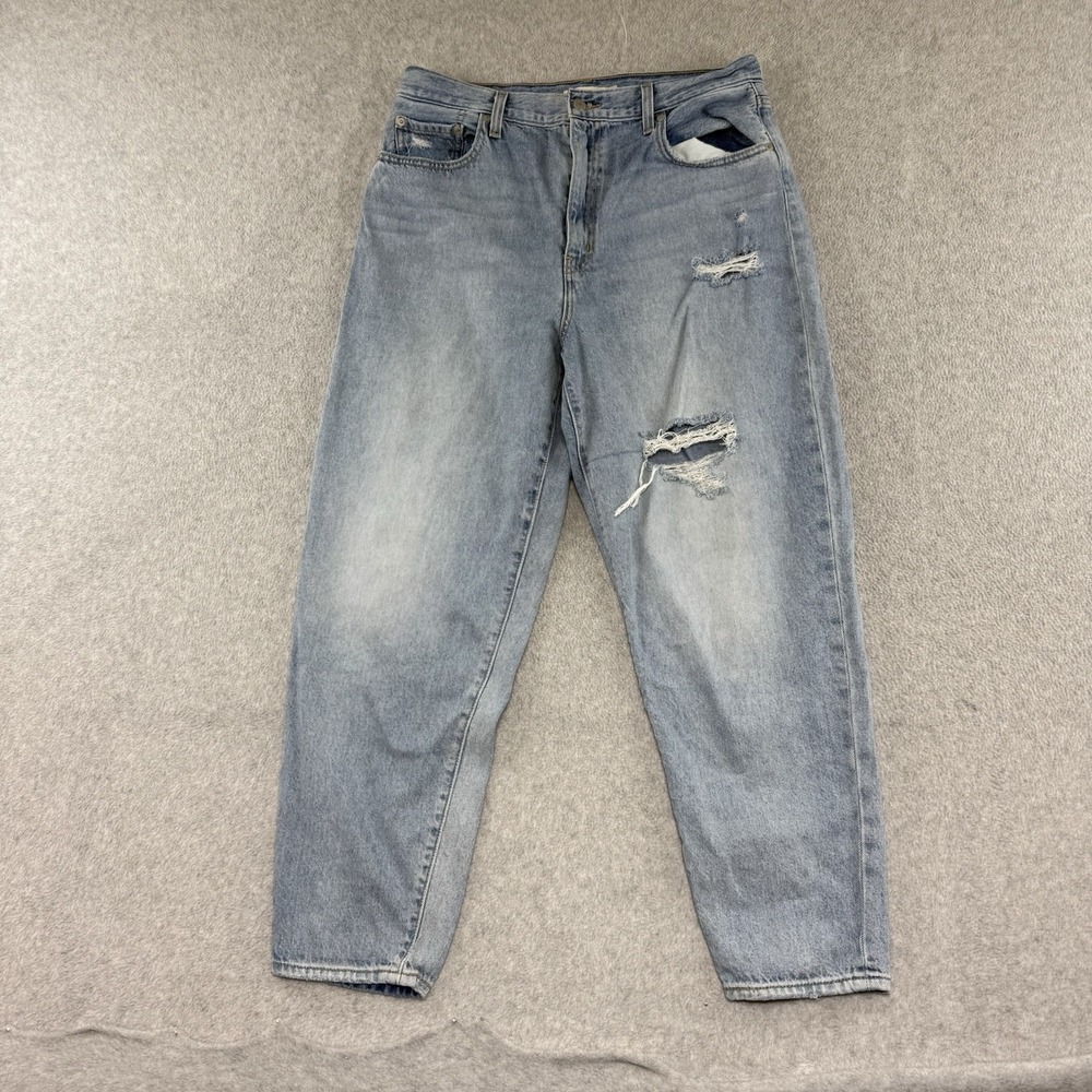 Levis Premium Pants Womens 32x29 Denim Jeans Big E High Loose Taper Wide Leg